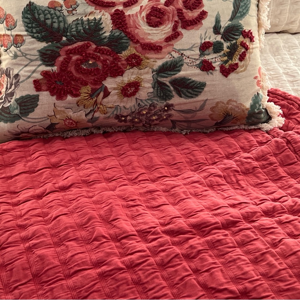 Eileen Fisher Home Organic Cotton Ripple Blanket with 2 Shams